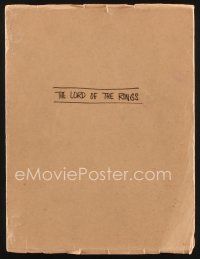 2x155 LORD OF THE RINGS script '70 unproduced screenplay by John Boorman & Rospo Pallenberg!