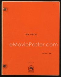 2x162 SIX PACK final shooting script January 11, 1982, screenplay by Mike Marvin & Alex Matter!