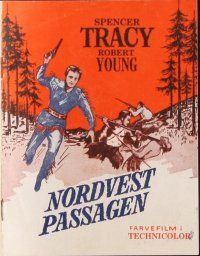 2x369 NORTHWEST PASSAGE Danish program R60s Spencer Tracy, Robert Young, Hussey, different images!