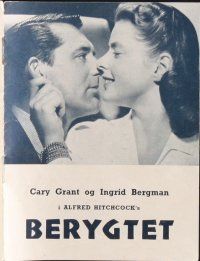 2x370 NOTORIOUS Danish program R60s different images of Cary Grant & Ingrid Bergman, Hitchcock