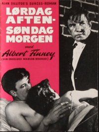 2x375 SATURDAY NIGHT & SUNDAY MORNING Danish program '61 Albert Finney, the English Marlon Brando!