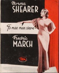 2x377 SMILIN' THROUGH Danish program '33 Norma Shearer, Fredric March, Leslie Howard, different!