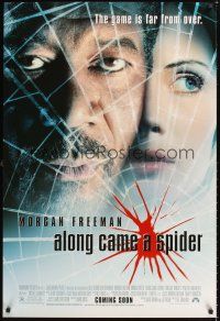 2y058 ALONG CAME A SPIDER advance 1sh '01 Morgan Freeman & Monica Potter!