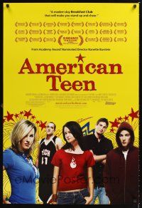 2y069 AMERICAN TEEN DS 1sh '08 Nanette Burstein, Hannah Bailey, Colin Clemens, high school!