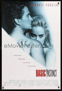 2y142 BASIC INSTINCT 1sh '92 Paul Verhoeven directed, Michael Douglas & sexy Sharon Stone!