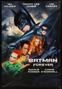 2y162 BATMAN FOREVER DS 1sh '95 Val Kilmer, Nicole Kidman, Tommy Lee Jones, Jim Carrey!