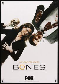 2y203 BONES TV 1sh '05 TV crime drama, cool image of cast & skeletons!