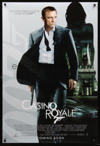 2y232 CASINO ROYALE advance DS 1sh '06 cool image of Daniel Craig as James Bond!