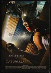 2y240 CATWOMAN int'l advance DS 1sh '04 great image of sexy Halle Berry in mask!