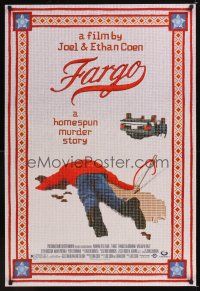 2y328 FARGO DS 1sh '96 a homespun murder story from the Coen Brothers, great image!