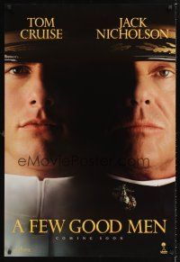 2y338 FEW GOOD MEN teaser DS 1sh '92 best close up of Tom Cruise, Jack Nicholson!