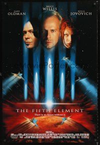 2y340 FIFTH ELEMENT DS 1sh '97 Bruce Willis, Milla Jovovich, Oldman, directed by Luc Besson!