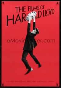 2y342 FILMS OF HAROLD LLOYD 1sh '00s great image of classic comic hanging from clock!