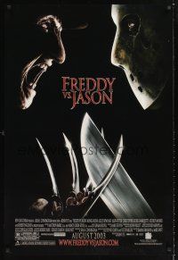 2y366 FREDDY VS JASON advance DS 1sh '03 cool image of horror icons facing off!