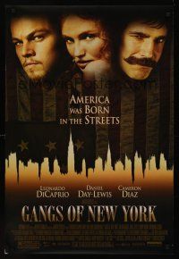 2y374 GANGS OF NEW YORK DS 1sh '02 Scorsese, Leonardo DiCaprio, Cameron Diaz, Daniel Day-Lewis!