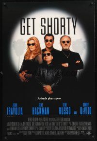 2y375 GET SHORTY int'l 1sh '95 John Travolta, Danny DeVito, Gene Hackman, Rene Russo!