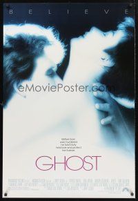 2y376 GHOST 1sh '90 classic romantic close up of dead Patrick Swayze & sexy Demi Moore!