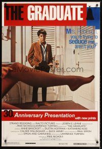 2y398 GRADUATE 1sh R98 classic image of Dustin Hoffman & Anne Bancroft's sexy leg!