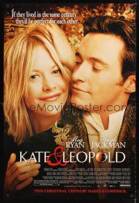2y491 KATE & LEOPOLD advance 1sh '01 romantic close-up of Meg Ryan & Hugh Jackman!