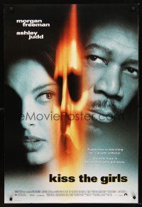 2y506 KISS THE GIRLS DS 1sh '97 Ashley Judd, Morgan Freeman, from the novel by James Patterson!