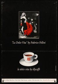 2y510 LA DOLCE VITA Italian advertising poster 1990s Federico Fellini, sexy Anita Ekberg, coffee!