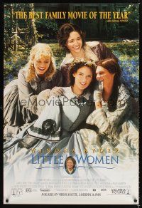 2y544 LITTLE WOMEN video 1sh '94 Winona Ryder, Claire Danes, Susan Sarandon, Christian Bale!