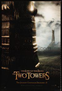 2y550 LORD OF THE RINGS: THE TWO TOWERS teaser 1sh '02 Peter Jackson epic, J.R.R. Tolkien