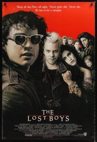 2y556 LOST BOYS int'l 1sh '87 teen vampire Kiefer Sutherland, directed by Joel Schumacher!