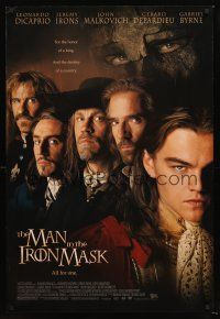 2y559 MAN IN THE IRON MASK DS 1sh '98 Leonardo DiCaprio, John Malkovich, Jeremy Irons!