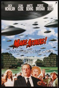 2y564 MARS ATTACKS! int'l advance 1sh '96 directed by Tim Burton, Jack Nicholson, Glenn Close!