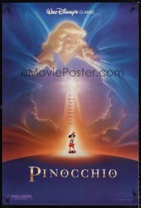 2y615 PINOCCHIO DS advance 1sh R92 Disney classic cartoon about a wooden boy who wants to be real!