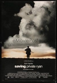 2y660 SAVING PRIVATE RYAN int'l DS 1sh '98 Steven Spielberg, Tom Hanks, the mission is a man!