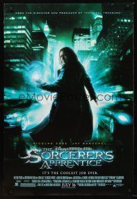 2y681 SORCERER'S APPRENTICE advance DS 1sh '10 cool image of Nicolas Cage in traffic!