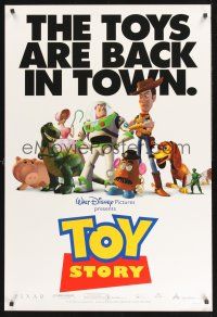 2y739 TOY STORY DS 1sh '95 Disney & Pixar cartoon, great image of Buzz, Woody & cast!