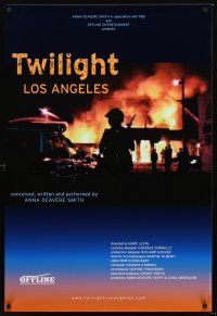 2y748 TWILIGHT LOS ANGELES arthouse 1sh '00 Anna Deavere Smith, wild image of riot!