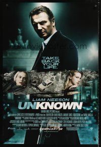 2y763 UNKNOWN advance DS 1sh '11 Liam Neeson, Diane Kruger, sexy January Jones!