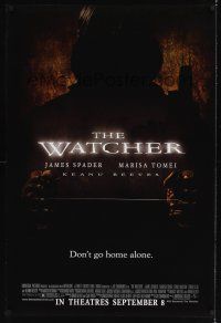 2y774 WATCHER advance DS 1sh '00 Keanu Reeves, James Spader, spooky man w/garrote image!