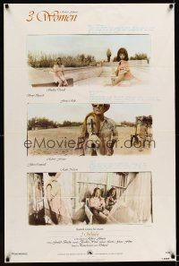 2z029 3 WOMEN 1sh '77 directed by Robert Altman, Shelley Duvall, Sissy Spacek, Janice Rule