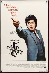 2z054 AND JUSTICE FOR ALL int'l 1sh '79 directed by Norman Jewison, Al Pacino fights back!
