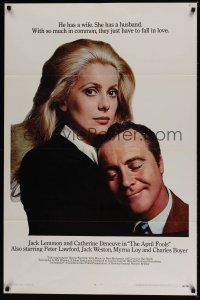 2z064 APRIL FOOLS int'l 1sh '69 Jack Lemmon & Catherine Deneuve are married but not to each other!