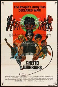 2z098 BLACK GESTAPO 1sh '75 Ken Barr art, Ghetto Warriors, The New Master Race!