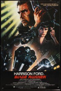 2z100 BLADE RUNNER 1sh '82 Ridley Scott sci-fi classic, art of Harrison Ford by John Alvin!