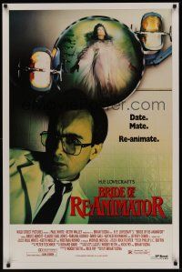 2z124 BRIDE OF RE-ANIMATOR 1sh '90 H.P. Lovecraft horror, in a comic way, great image!