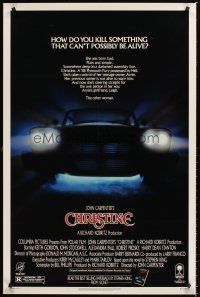 2z150 CHRISTINE 1sh '83 written by Stephen King, directed by John Carpenter, creepy car image!