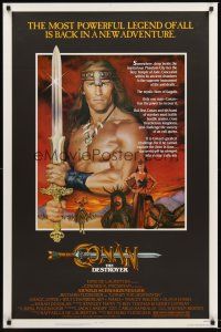 2z165 CONAN THE DESTROYER 1sh '84 Arnold Schwarzenegger is the most powerful legend of all!