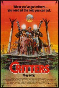 2z180 CRITTERS 1sh '86 great completely different art of cast & monsters by Ken Barr!