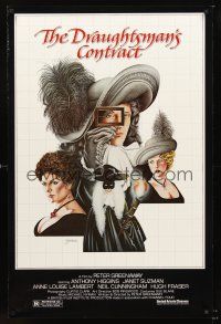 2z219 DRAUGHTSMAN'S CONTRACT 1sh '83 Peter Greenaway, cool artwork of cast by Sparacio!