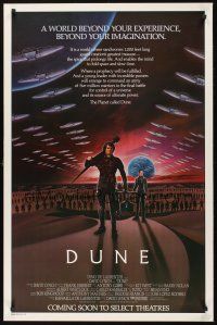 2z226 DUNE advance 1sh '84 David Lynch sci-fi epic, Kyle MacLachlan in a world beyond imagination!