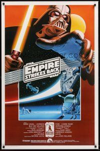 2z009 EMPIRE STRIKES BACK Kilian 1sh R90 George Lucas sci-fi classic, cool art of Vader by Noble!