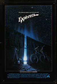 2z259 EXPLORERS int'l 1sh '85 directed by Joe Dante, the adventure begins in your own back yard!